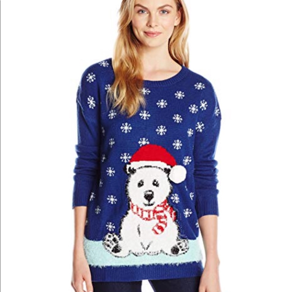 NEW Fuzzy Bear Winter Sweater Size Small